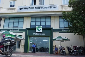 Chi nhánh Vietcombank Nghi Sơn nơi xảy ra vụ việc. ảnh: Ng.D.