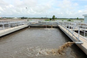 滀臻省州城縣安業工業區的廢水處理廠。（圖片來源：忠孝）