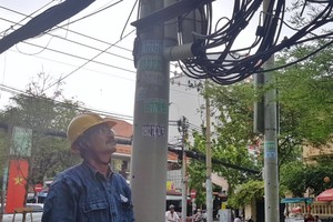 阮黃芝每日的工作是檢查電網。（圖片來源：國明）