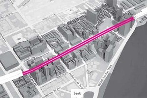 從巴遜車站通往市立大戲院的兩條隧道的3D行程圖（圖源：都市鐵路管委會提供）