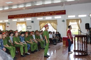 在法庭的一名被告。（圖片來源：萱芝）