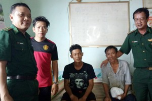 獲救的船員（圖片來源：安泰港口岸邊防站提供）