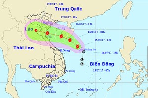 2號颱風的位置及移動方向（圖片來源：中央水文氣象台）