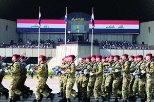 伊拉克舉行閱兵慶祝解放摩蘇爾。（圖片來源：路透社）