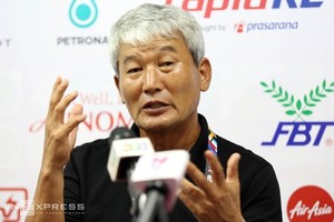 東帝汶隊教練 Kim Shinhwan。