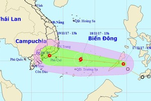 熱帶低氣壓加速朝南部移動。