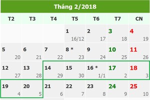 勞動者春節放假７天。