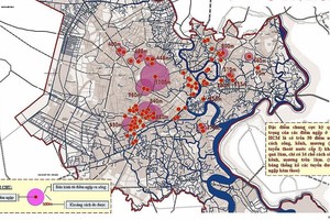本市各個水淹位置顯示，需要為每個區域建設專用排水系統。