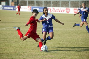 越南U16隊在比賽中。