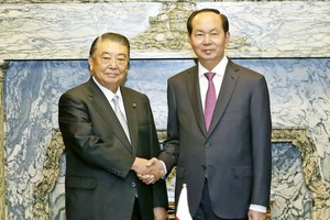 國家主席陳大光會見日本眾議院 議長大島理森。