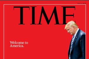 特朗普與移民兒童“合照”登《時代》封面