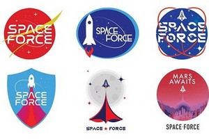特朗普競選團隊提供的6個Logo均包含“太空軍”字樣。