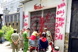 與高利貸有關的一宗案件現場。