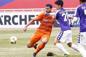 河內ＦＣ山東魯能比賽一瞥。