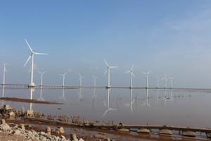 在薄寮省的（近岸）風電模式。