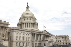 美國國會大廈。