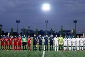 越南隊與緬甸隊。（圖源：越通社）