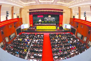 市黨部第十一次大會會場一隅。