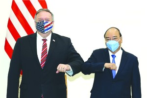 政府總理接見美國務卿邁克爾‧蓬佩奧。