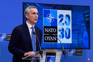 北約秘書長斯托爾滕貝格說，目前看起來，阿富汗和談進程非常脆弱。他呼籲塔利班減少暴力活動，並敦促阿富汗各方重啟和平進程。 （法新社）