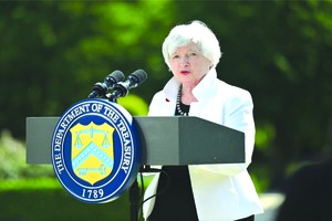 　美財長耶倫六月在出席七國集團財長會議，設立全球最低企業稅成為重點議題。