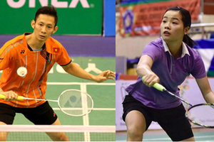 羽毛球運動員阮進明和阮垂玲