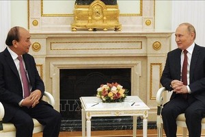 國家主席阮春福與俄羅斯總統普京會談。