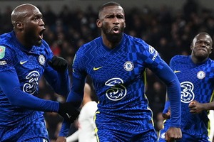 切爾西球員慶祝進球