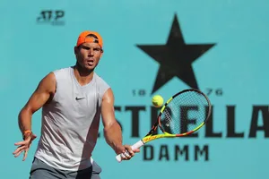 Nadal trong một buổi tập gần đây