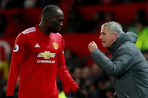 Lukaku và Mourinho khi còn ở MU