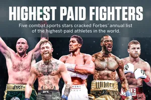 Trong danh sách các võ sĩ kiếm được nhiều tiền nhất thời gian vừa qua, Fury xếp thứ 1 còn AJ xếp thứ 3