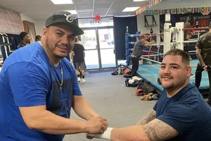 Andy Ruiz trong một buổi tập gần đây