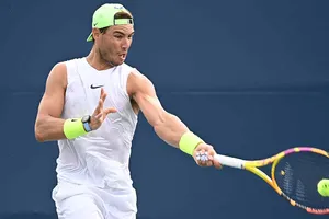 Nadal trong một buổi tập gần đây
