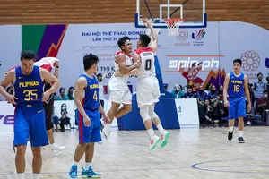 Đội tuyển bóng rổ nam Philippines để thua Indonesia ở SEA Games năm ngoái tại Hà Nội