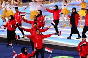 Đoàn thể thao Yemen diễu hành trong lễ khai mạc ASIAD 19