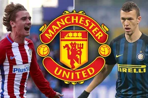 Antoine Griezmann (Atletico) và Ivan Perisic (Inter). Ảnh: Irish Mirror.