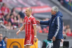 Arjen Robben cũng bị cho là nằm trong số những cầu thủ chống đối Carlo Ancelotti. Ảnh: Getty Images.