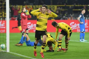 Christian Pulisic (Dortmund) ăn mừng bàn thắng. Ảnh: Getty Images.