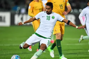 Salem Al-Dawsari trong trận vòng loại World Cup 2018 với Australia. Ảnh: Getty Images.
