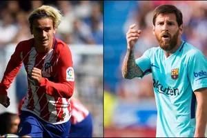 Antoine Griezmann và Leo Messi. 
