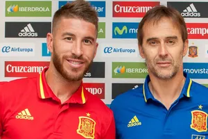 Sergio Ramos và HLV Julen Lopetegui
