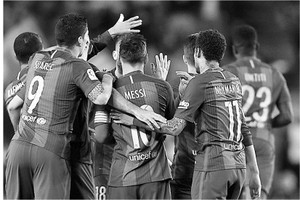 巴塞羅那主場6比1取勝巴黎聖日耳曼。