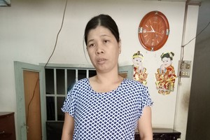 郭氏梅二度施手術，如今才可以站立。