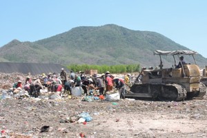 Kbec Vina廢棄物掩埋場。（圖片來源：NLĐO）