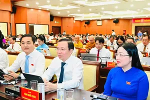 胡志明市人民议会代表出席会议。