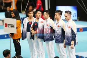 Đội nam TDDC bảo vệ thành công ngôi vô địch SEA Games. Ảnh: DŨNG PHƯƠNG