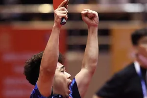 Nguyễn Đức Tuân vô địch bóng bàn đơn nam lịch sử. Ảnh: I.T