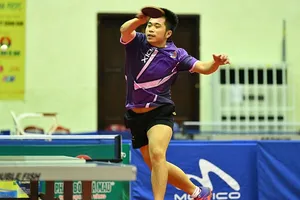 Đương kim vô địch đơn nam quốc gia Nguyễn Đức Tuân là một trong những ứng viên vô địch nội dung tại giải năm nay. Ảnh: DUY LINH