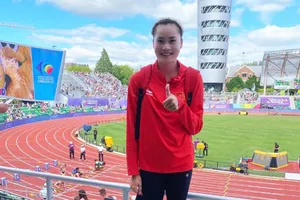 Quách Thị Lan đã thi đấu xong nội dung của mình tại giải vô địch thế giới 2022. Ảnh: Q.LAN