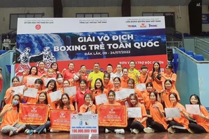 VĐV boxing nữ trẻ Hà Nội có thành tích cao tại giải năm nay. Ảnh: T.TÂM